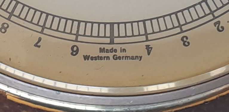 Vintage 1950`s West Germany Zodiac Hanging Barometer.