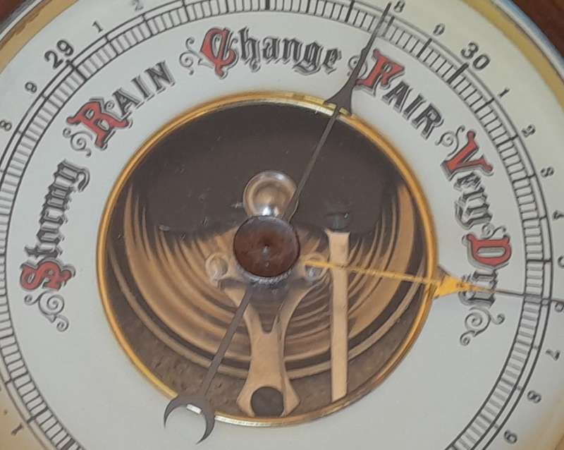 Vintage 1950`s West Germany Zodiac Hanging Barometer.
