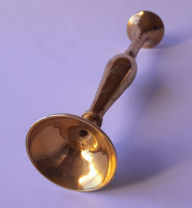 Vintage Brass Slim Posy Vase. 18 cm.
