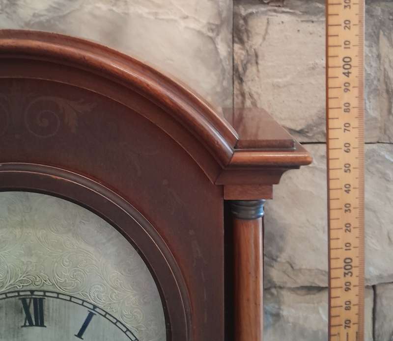 Antique 1913 Mantel Clock Presented By Harrismith Railway Staff.  Running. 42 x 31.5 x 17.5 cm.