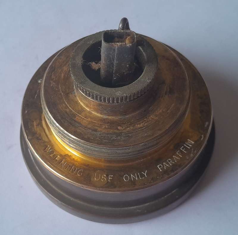 Rare `E Thomas and Williams` Miniature Welsh Miner`s Paraffin Lamp. 21 cm.