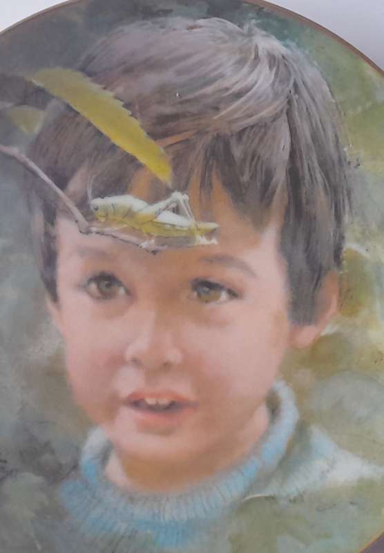 Vintage Plate By Viletta. `Nature Hunt` By Artist `Thornton Utz`. Signed And Dated. 22 cm.