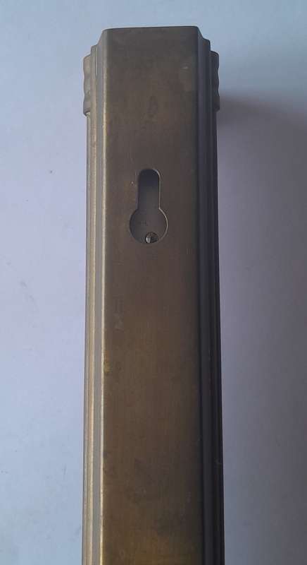 Vintage Brass Metal Thermometer. 25.5 cm. Please See Description.