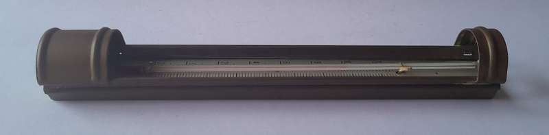 Vintage Brass Metal Thermometer. 25.5 cm. Please See Description.