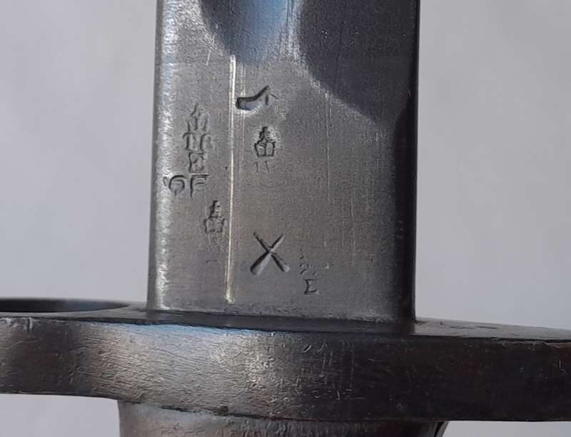 S.A. Police Issue 1907 Pattern Wilkinson Sword Bayonet With Leather Scabbard.