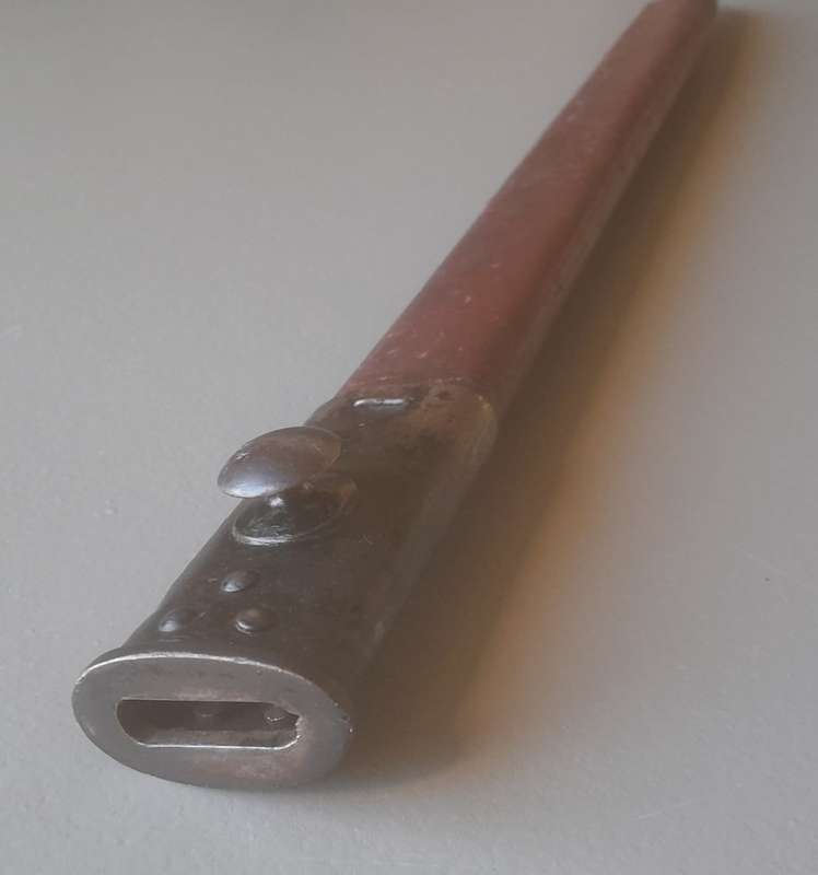 S.A. Police Issue 1907 Pattern Wilkinson Sword Bayonet With Leather Scabbard.