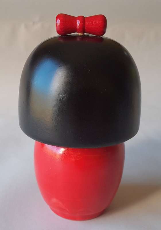 Vintage Kokeshi Doll. Hand Painted Wood. In Original Box.
