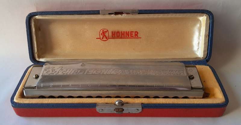 Vintage Hohner `64 Chromonica` Professional Harmonica In Original Case.