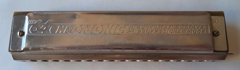 Vintage Hohner `64 Chromonica` Professional Harmonica In Original Case.