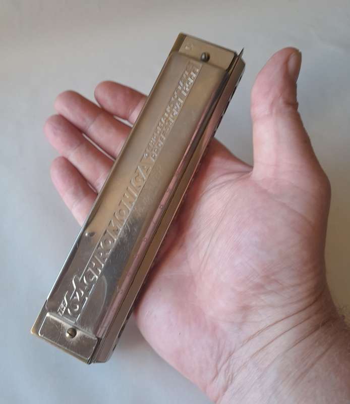 Vintage Hohner `64 Chromonica` Professional Harmonica In Original Case.