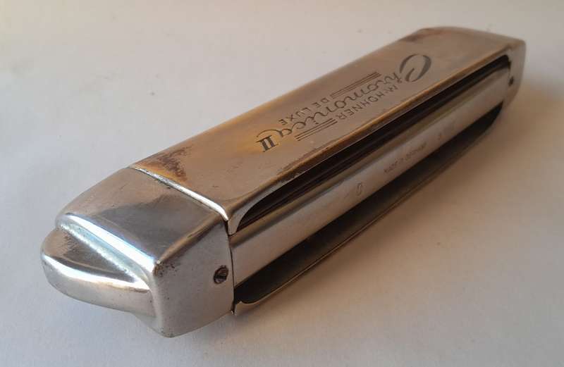Vintage Hohner `Chromonica II De Luxe ` Harmonica.