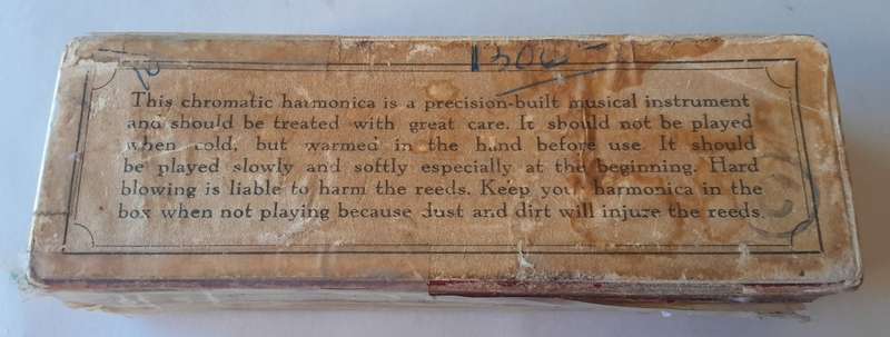 Vintage Swiss `Thorens` Chromatic Professional No. 10 Harmonica In Original Box.