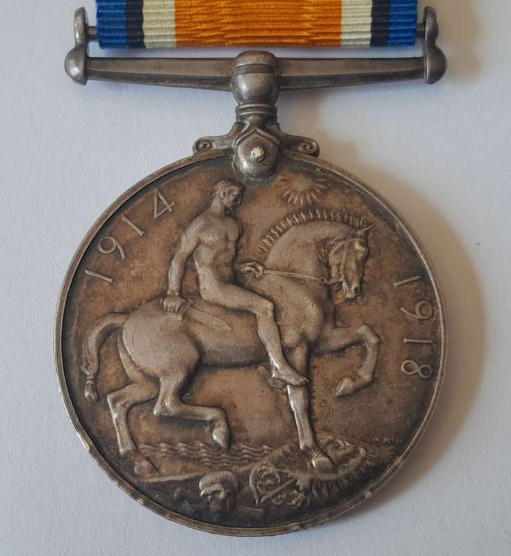 WW1 War Medals Full Sized And Miniature To GNR. O.L. Peterson. South African Heavy Artillery.