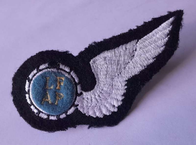 SA Air Force Air Photographer Large Wing Badge. Pins Intact.