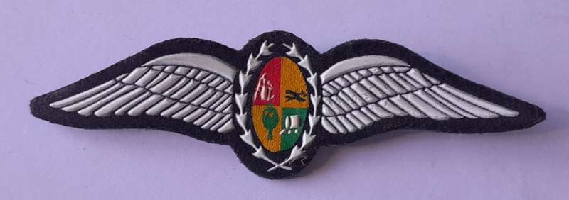 SA Air Force Pilot`s Large Wings Badge. Pins Intact.