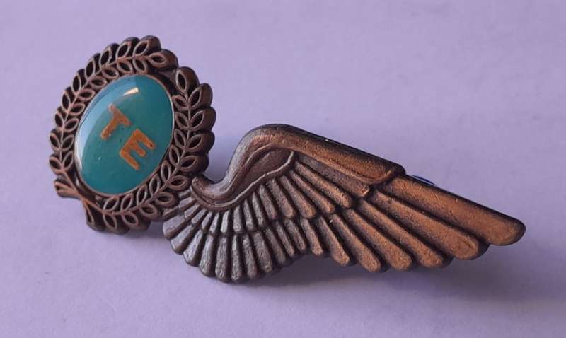 SA Air Force Test Engineer Metal Wing Badge. Pins Intact.