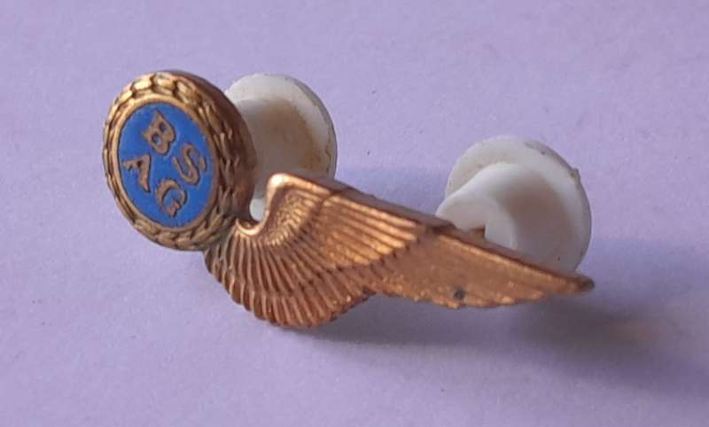 SA Air Force Air Gunner Metal Wing Badge. Pins Intact.