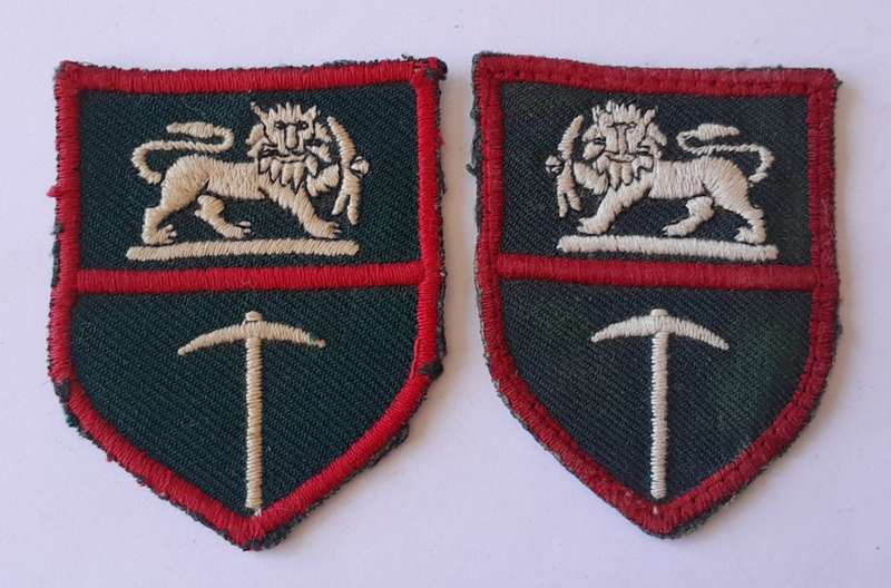 Pair Rhodesian Army Patches (Facing). Bush War (1970`s).