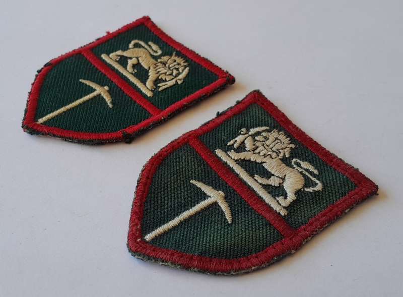Pair Rhodesian Army Patches (Facing). Bush War (1970`s).