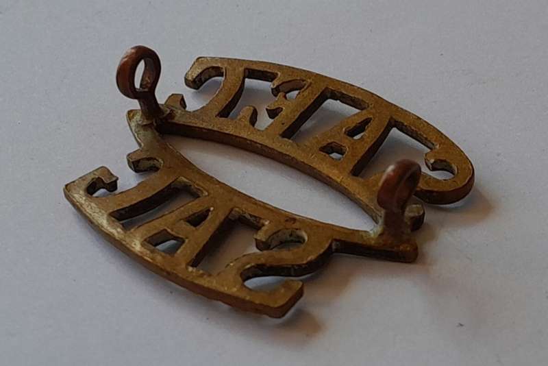 South Africa Engineer Corps Brass Title. Lugs Intact.