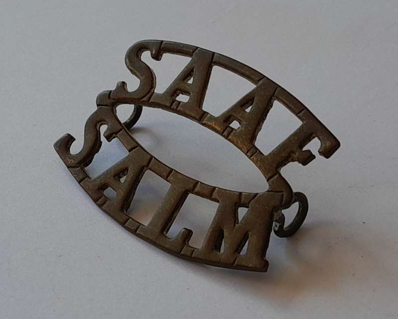 WW2 SA Air Force Brass Title. Lugs Intact.
