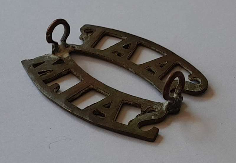 WW2 SA Air Force Brass Title. Lugs Intact.