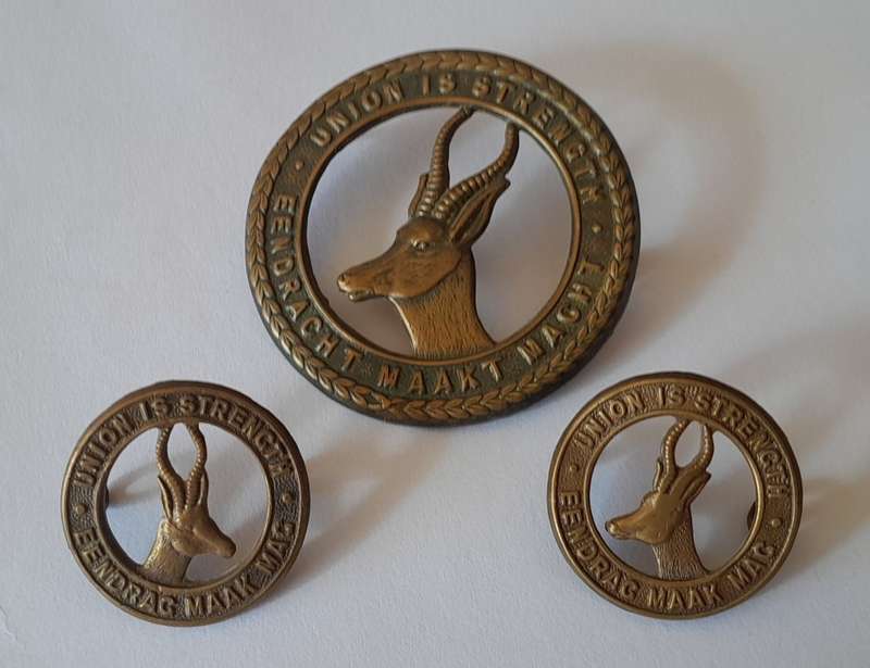 WW2 SA Union Defense Force Infantry Badge Set.