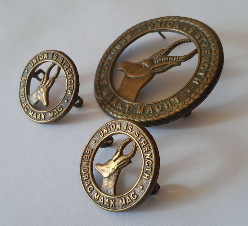 WW2 SA Union Defense Force Infantry Badge Set.