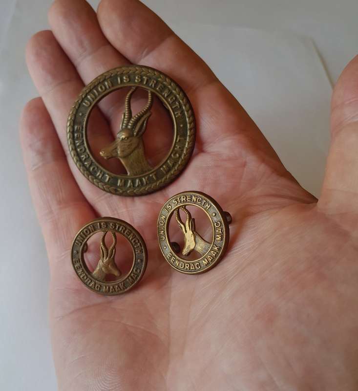 WW2 SA Union Defense Force Infantry Badge Set.