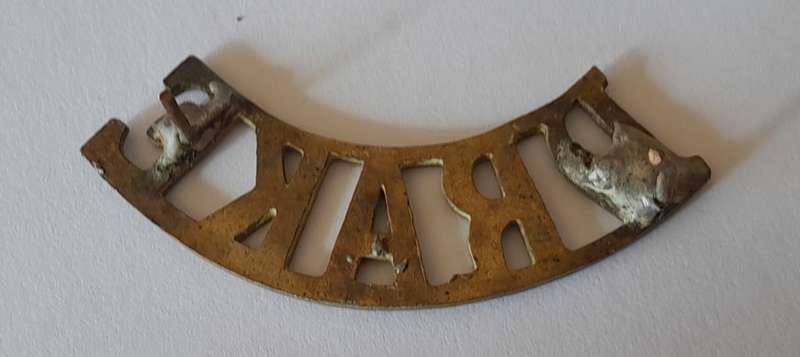 WW1 Drake Battalion Royal Naval Division Shoulder Title. No Lugs.