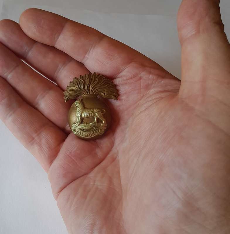 Early Royal Munster Fusiliers Cap Badge. Lugs Intact.