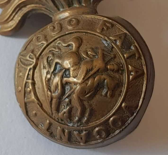 Early Northumberland Fusiliers Badge. Lugs Intact..