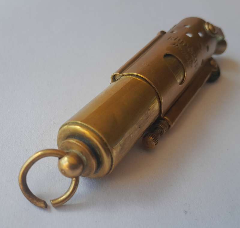 Vintage Klipdrift Brandy Storm Lighter. Solid Brass. Circa 1940`s.