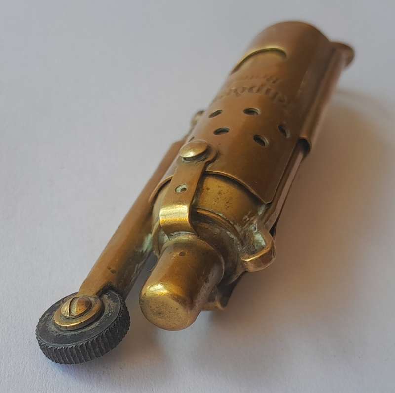 Vintage Klipdrift Brandy Storm Lighter. Solid Brass. Circa 1940`s.