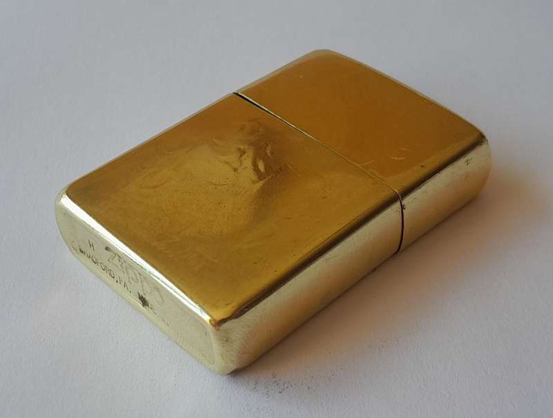Vintage Solid Brass Zippo Lighter. Please See Description.