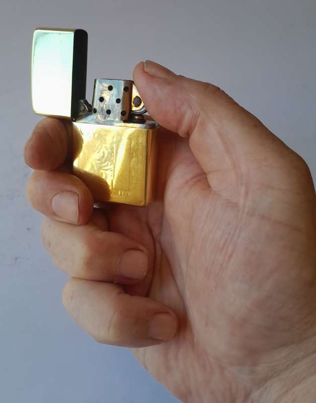 Vintage Solid Brass Zippo Lighter. Please See Description.