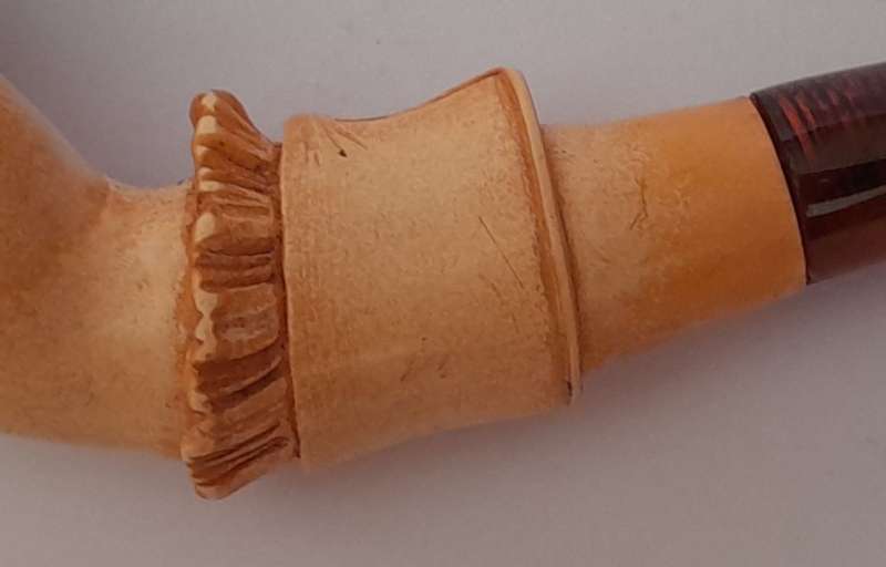 Antique Meerschaum Pipe with Original Fitted Case. Hand Carved.