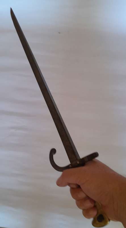French Model 1874 Gras Sword Bayonet.  Dated 1884.  St. Etienne Armoury.