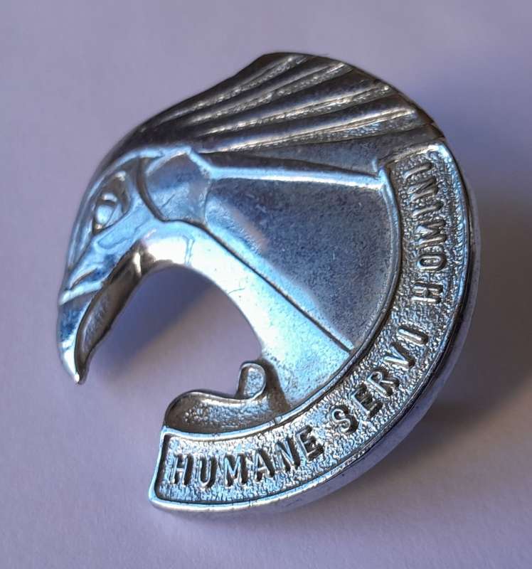 SADF Personnel Services Corps Cap Badge.  Lugs Intact.
