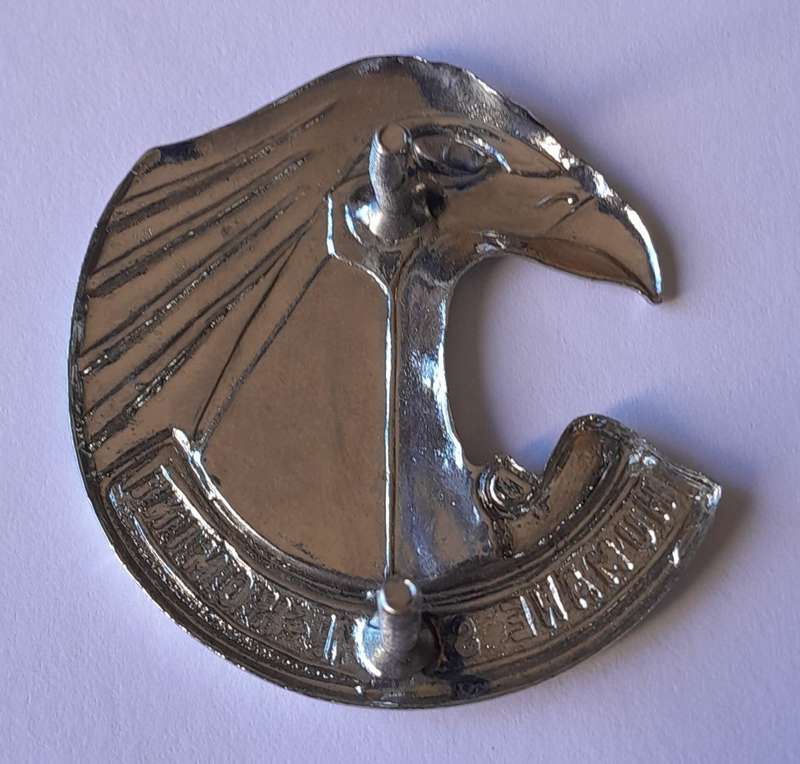 SADF Personnel Services Corps Cap Badge.  Lugs Intact.