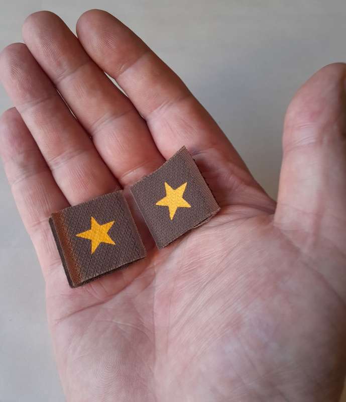 Pair SADF Star Rank Badges.