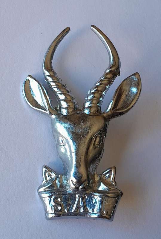 SA Army Infantry Cap Badge.  One Lug Intact.