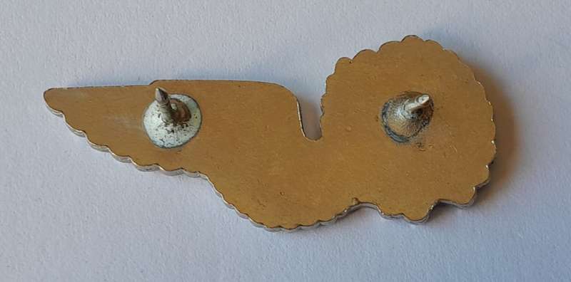 SA Airforce Flight Chief Metal Wing Badge.  Pins Intact.