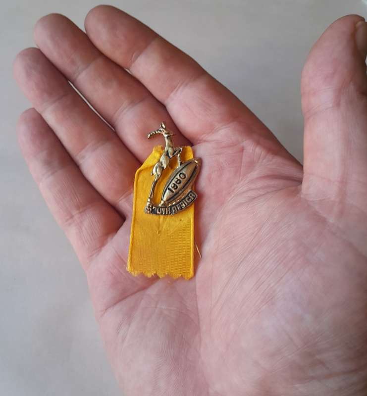 Vintage 1960 South African Rugby Pin Badge