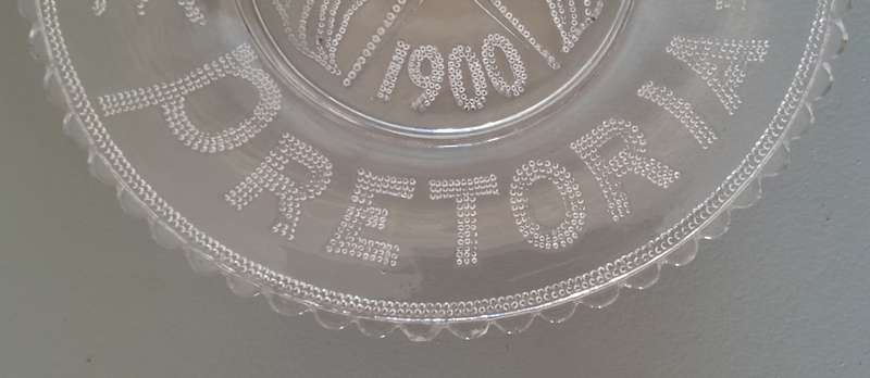 Boer War Commemorative Glass Plate. Roberts Entering Pretoria. 5 June 1900.