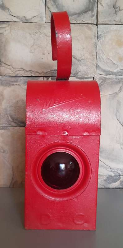 Vintage Metalix 4-sided Railway Paraffin Lamp. Original Container. No Burner.
