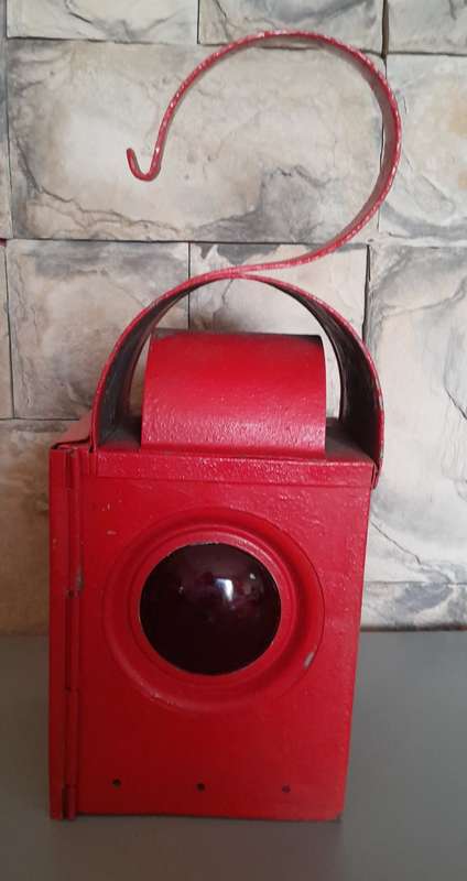 Vintage Metalix 4-sided Railway Paraffin Lamp. Original Container. No Burner.