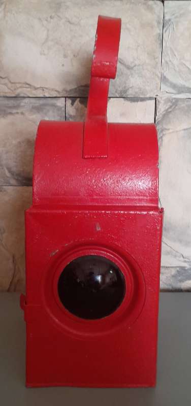 Vintage Metalix 4-sided Railway Paraffin Lamp. Original Container. No Burner.