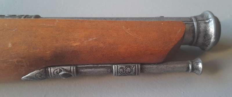 Vintage Non Firing Replica 1820`s Flintlock Dueling Pistol.