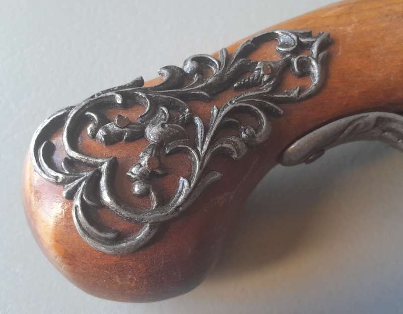 Vintage Non Firing Replica 1820`s Flintlock Dueling Pistol.